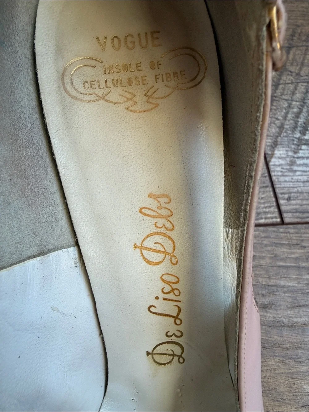 Vintage 50s 60s De Liso Debs Pale Pink Vogue Last Pointed Pumps Heels 8